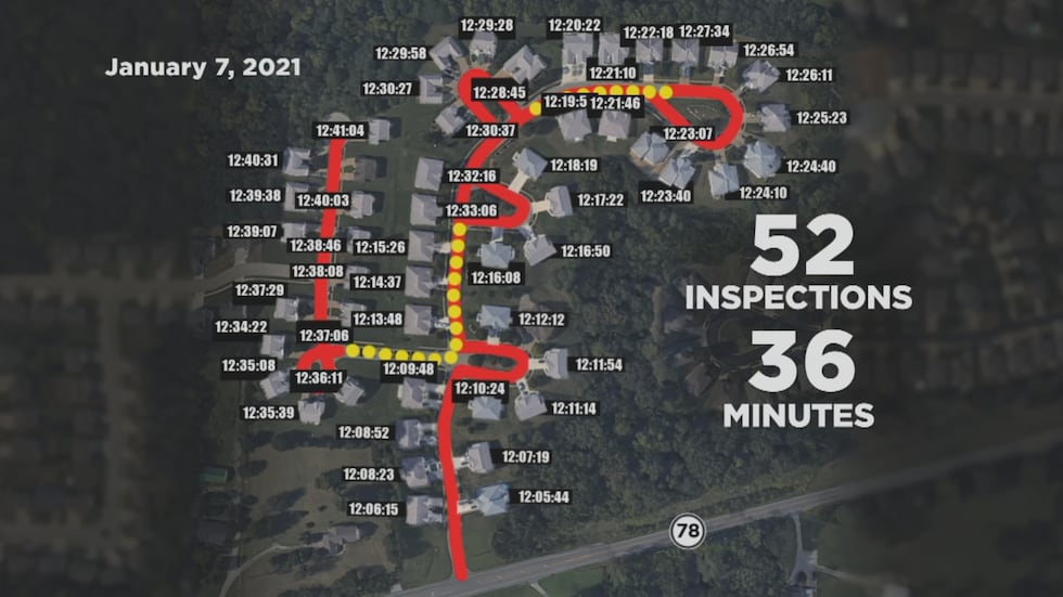 Timestamps from photos on the Jackson County Parcel Viewer revealed an average property...