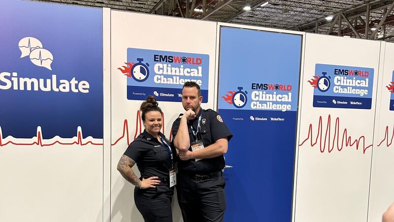 FF/EMT Lexi Vaters and FF/EMT Matt Goodman brought home a 3rd place finish in the BLS division.