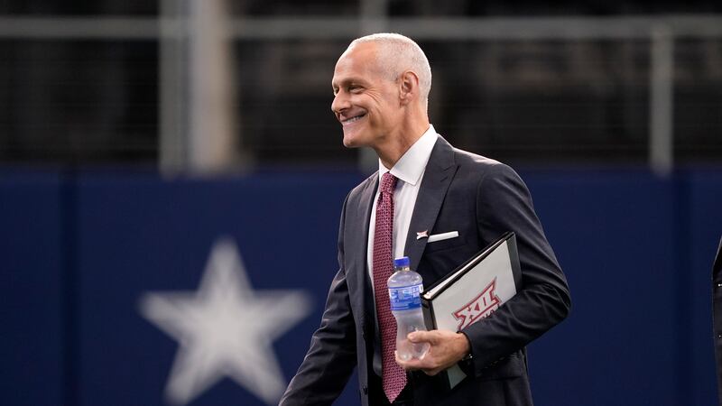 FILE: New Big 12 commissioner Brett Yormark announced Wednesday plans to explore new media...