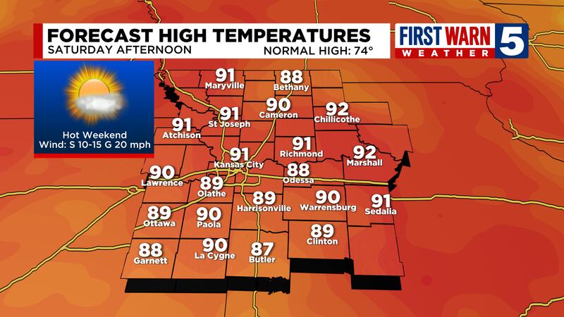 It is going to feel like a summer weekend with temperatures in the 90s on both days! The good...