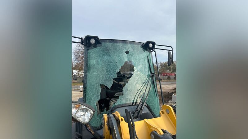 Some work equipment that was smashed was a part of more than thousands of dollars of damage...