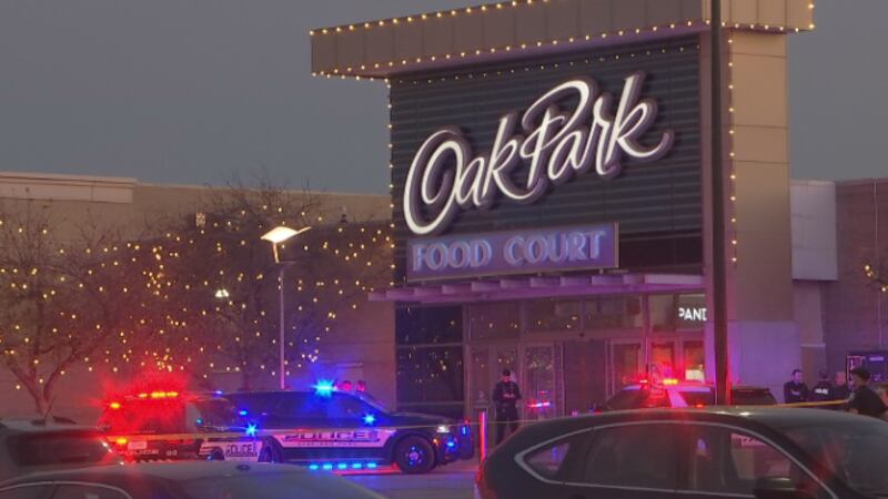 A shooting happened at Oak Park Mall on Sunday.