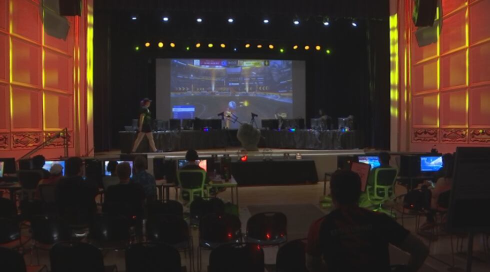 A three-person team from DeSoto High School competed at the High School E-Sports League...
