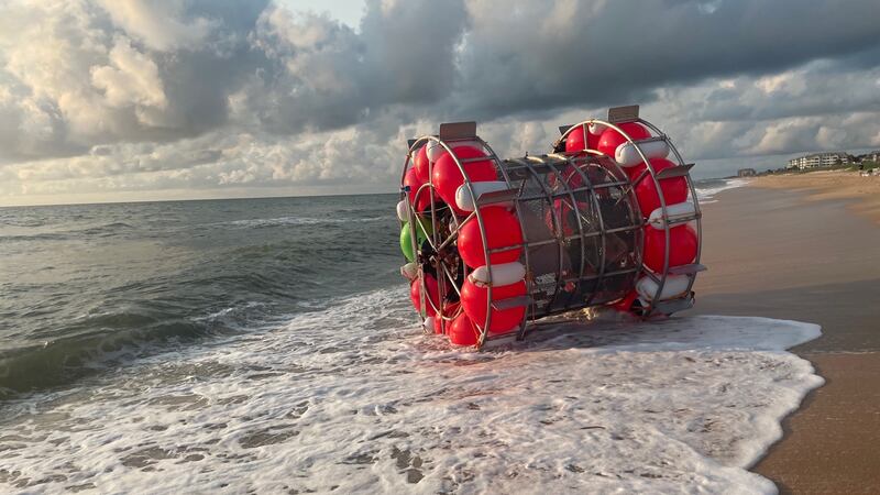 The Flagler County Sheriff's Office posted photos on X of a floating, human-sized hamster...