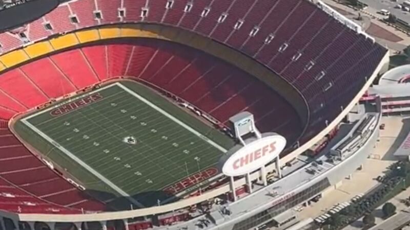 KANSAS CITY, Mo. -- Aerial view of Arrowhead Stadium taken Sept. 6, 2023.