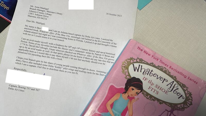 The Johnson County Library shared the heartwarming story of a book return all the way from...