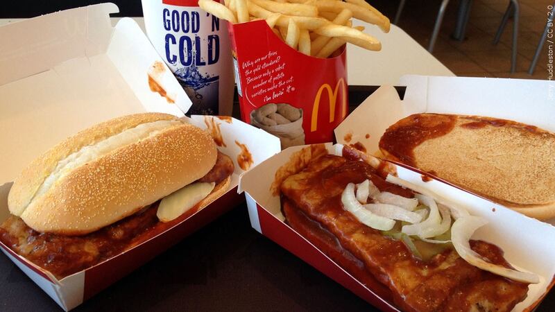 McDonald's confirmed the boneless barbecue pork sandwich will return to some locations next...