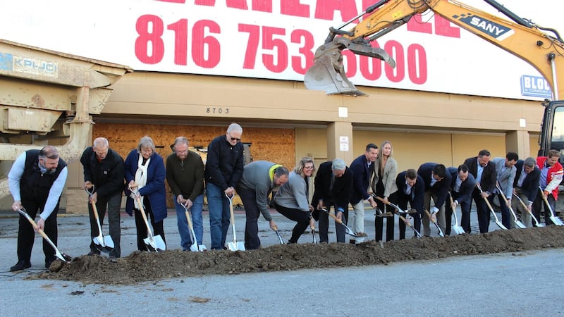 Mayor Bob Pape, councilmembers, and Drake Development held a groundbreaking ceremony for...