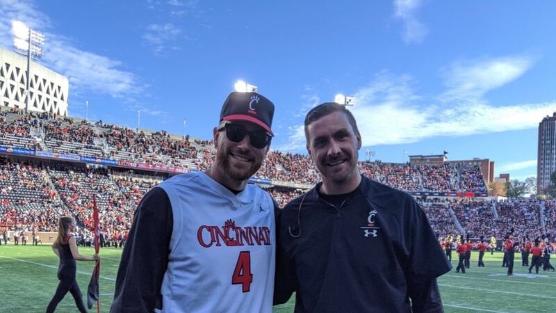 FILE: Travis Kelce at a Cincinnati Bearcats football game.